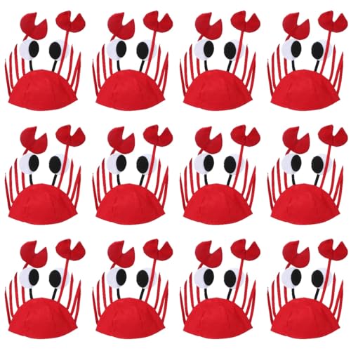 Ipetboom Halloween Funny Hats 12pcs Party Crab Hat for Easter Halloween Christmas Party Decoration, 14x10.2x6.3in von Ipetboom