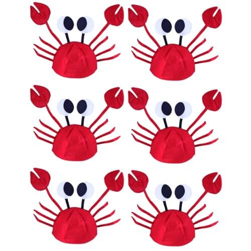 Ipetboom Halloween Funny Hats 6pcs Party Crab Hat for Easter Halloween Christmas Party Decoration, 14x10.2x6.3in Ipetboom Halloween Funny Hats 6pcs Party Crab Hat for Easter Halloween Christmas Party Decoration, 14x10.2x6.3in von Ipetboom