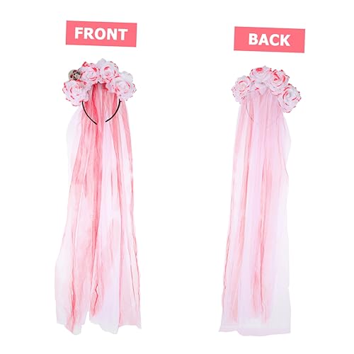 Ipetboom Halloween-Haarband halloween kopfbedeckung fasching haarschmuck Tag der Toten Stirnband Spitzenstirnband Nachahmung von Rosenhaar Rosenimitat-Haarband für Halloween Stoff Rosa Ipetboom Halloween-Haarband halloween kopfbedeckung fasching haarschmuck Tag der Toten Stirnband Spitzenstirnband Nachahmung von Rosenhaar Rosenimitat-Haarband für Halloween Stoff Rosa von Ipetboom