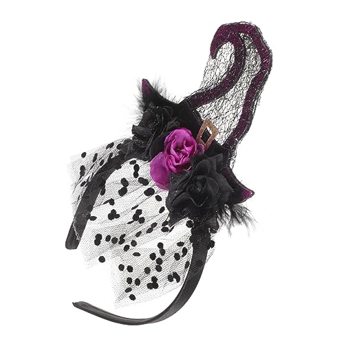 Ipetboom Halloween Haarreif mit Hexenhut Dekorativer Kopfschmuck für Damen Leicht und für Halloween Partys Fotoshootings und Kostüme von Ipetboom