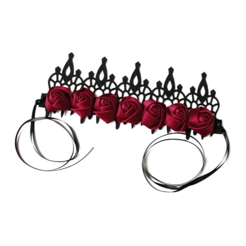 Ipetboom Halloween Haarschmuck Stirnband Elastisches Haarband mit Barock Rosenkrone für Frauen Halloween Haarreif Party Kopfschmuck Leicht und Bequem als Fotorequisite und Kostümaccessoire Ipetboom Halloween Haarschmuck Stirnband Elastisches Haarband mit Barock Rosenkrone für Frauen Halloween Haarreif Party Kopfschmuck Leicht und Bequem als Fotorequisite und Kostümaccessoire von Ipetboom