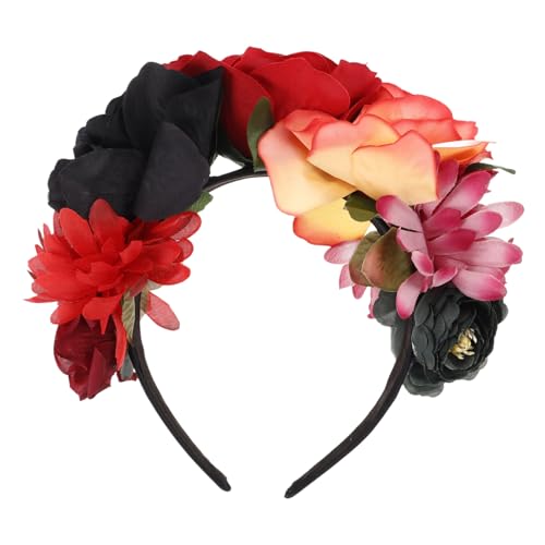 Ipetboom Halloween Haarschmuck Stirnband mit Rosenblüten Einzigartiger Kopfschmuck für Halloween Partys Leicht Anzuziehen und Bequem Blumenkrone für Festivals und Anlässe von Ipetboom