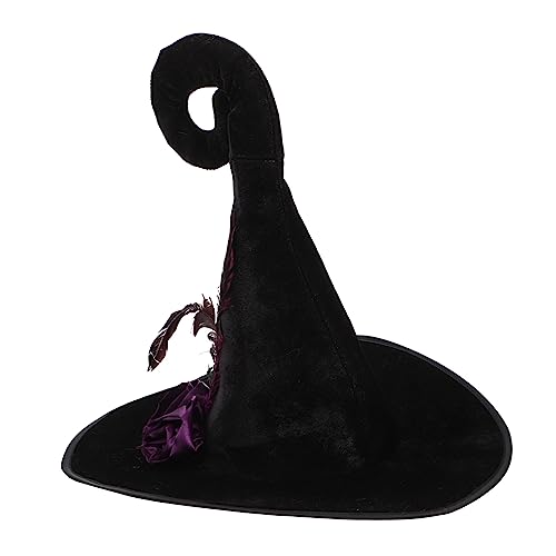 Ipetboom Halloween Hexenhut Damen Breitrand Hexen Hut für Kostümpartys Vielseitig Einsetzbar als Fotorequisit für Auftritte Leicht Pflegeleicht für Halloween Deko Zufällige von Ipetboom