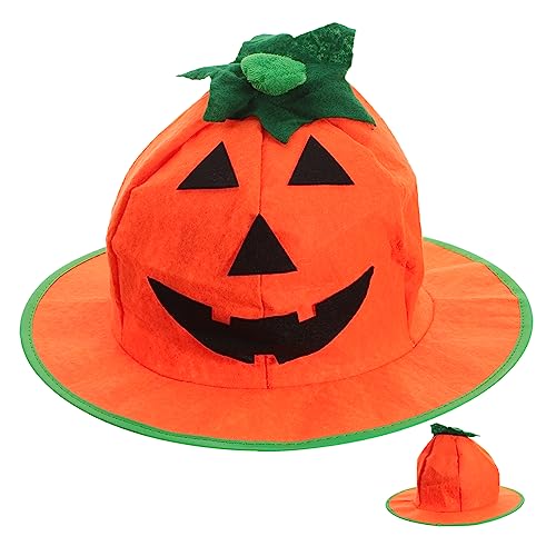 Ipetboom Halloween Kürbis Hut Samt Halloween Party Bühnenhut für Mädchen Kostüm Zubehör für Aufführung von Ipetboom