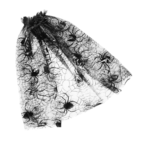 Ipetboom Halloween Mädchen Umhang mit Spinnennetz Tüll Cape Verstellbarer Gürtel Schwarz Kinderkostüm Party Cosplay Verkleidung Festival Accessoire für Auftritte Ipetboom Halloween Mädchen Umhang mit Spinnennetz Tüll Cape Verstellbarer Gürtel Schwarz Kinderkostüm Party Cosplay Verkleidung Festival Accessoire für Auftritte von Ipetboom