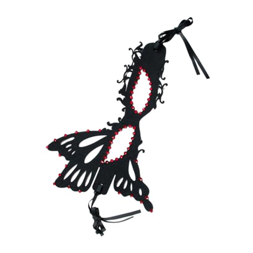 Ipetboom Halloween Maske Halbgesichts Butterfly Maske für Kostüm und Maskenball Elegantes Design mit Strass für Partys und Festliche Anlässe von Ipetboom
