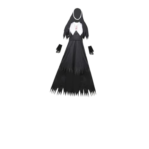 Ipetboom Halloween Nonnenkostüm Damen Horror Kostüm Party Uniform Gruselige Verkleidung für Erwachsene Fasching Karneval Ipetboom Halloween Nonnenkostüm Damen Horror Kostüm Party Uniform Gruselige Verkleidung für Erwachsene Fasching Karneval von Ipetboom