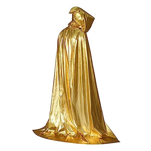 Ipetboom Halloween Umhang mit Kapuze für Erwachsene Goldglänzender XL Kostüm Cape Einzigartiges Design Verarbeitet für Halloween Cosplay Kostümparty und Rollenspiele Ipetboom Halloween Umhang mit Kapuze für Erwachsene Goldglänzender XL Kostüm Cape Einzigartiges Design Verarbeitet für Halloween Cosplay Kostümparty und Rollenspiele von Ipetboom