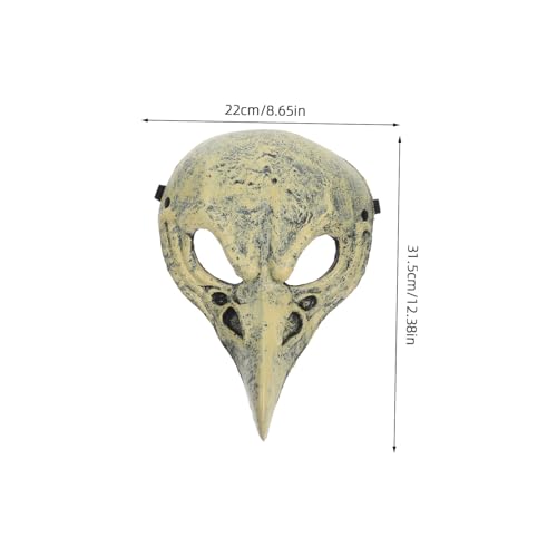 Ipetboom Halloween Vogel-schädel Maske aus Leichtem PU Realistisch Detailliert Bequeme Passung für Halloween Maskenball Kostümparty und Festivalauftritte von Ipetboom