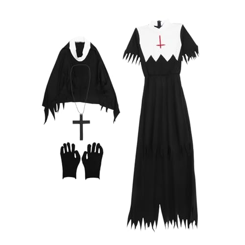 Ipetboom Halloween Zombie Nonne Kostüm Xl Leichtes Bequemes Cosplay für Damen Einfach Anzuziehen für Halloween Partys und Fotos Auffällige Verkleidung für Grusel Events Ipetboom Halloween Zombie Nonne Kostüm Xl Leichtes Bequemes Cosplay für Damen Einfach Anzuziehen für Halloween Partys und Fotos Auffällige Verkleidung für Grusel Events von Ipetboom