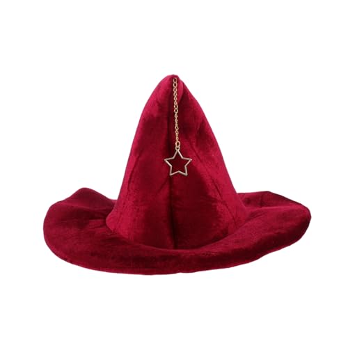 Ipetboom Hexenhut Mit Sternanhänger Für Halloween Stilvolle Und Bequeme Cosplay-haube Für Partys Bühnenauftritte Und Rollenspiele Damen Und Erwachsene von Ipetboom