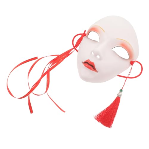 Ipetboom Handbemalte Atmungsaktive Kunststoffmaske für Halloween Karneval Festival Langlebige Vollgesichtsdekoration Farbecht Komfortabel für Erwachsene Cosplay und Party von Ipetboom