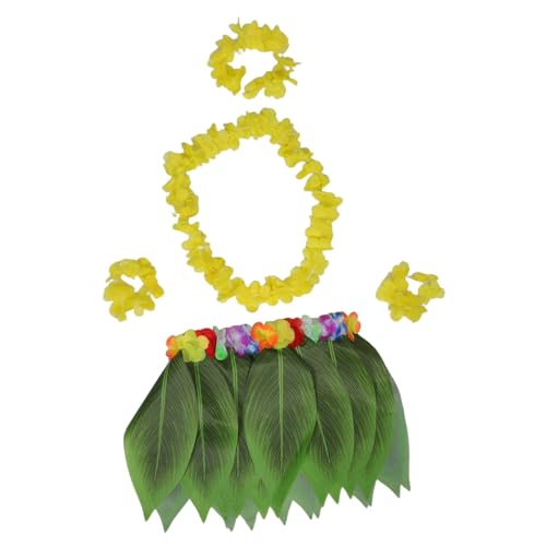Ipetboom Hawaiian Party Outfit Damen mit Luau Rock und Klassischen Blumenkranz Wiederverwendbares Tropisches Kostüm für Strand Themenpartys Ipetboom Hawaiian Party Outfit Damen mit Luau Rock und Klassischen Blumenkranz Wiederverwendbares Tropisches Kostüm für Strand Themenpartys von Ipetboom