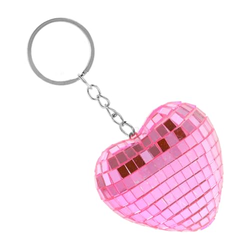 Ipetboom Herzförmiger Disco Ball Schlüsselanhänger mit Glitzernder Spiegeloberfläche Einzigartiges Accessoire für Taschen Kreative Weihnachts und Partygastgeschenke Ipetboom Herzförmiger Disco Ball Schlüsselanhänger mit Glitzernder Spiegeloberfläche Einzigartiges Accessoire für Taschen Kreative Weihnachts und Partygastgeschenke von Ipetboom