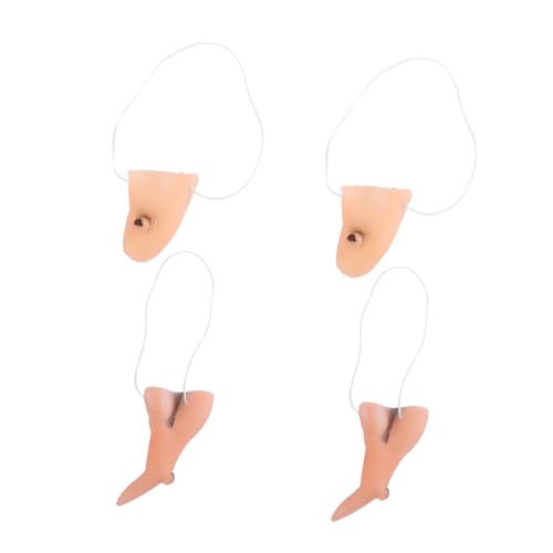 Ipetboom Hexennase und Kinn aus Langlebigem Vinyl Leichte Bequeme Halloween Kostümrequisite Einfach Anzuwenden für Karneval Cosplay Partys und Maskenbälle Kleine Nasendekoration von Ipetboom