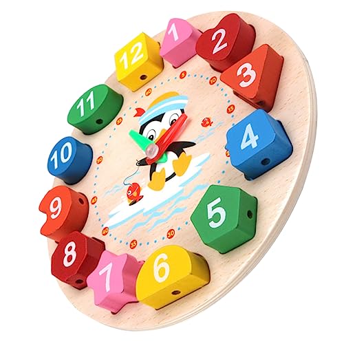 Ipetboom Holzpuzzle Uhr für Lernspielzeug im Cartoon Pinguin Design Fördert Farben und Zahlenkenntnisse für Kleinkinder und Vorschulkinder Ipetboom Holzpuzzle Uhr für Lernspielzeug im Cartoon Pinguin Design Fördert Farben und Zahlenkenntnisse für Kleinkinder und Vorschulkinder von Ipetboom