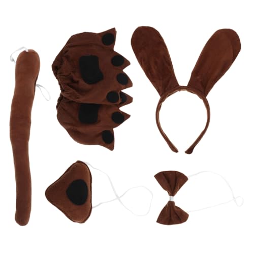 Ipetboom Hundekostüm mit Stirnband Fliege Nase Handschuhen Weiches Bequemes Karnevalskostüm für Halloween Cosplay und Partyspaß Ipetboom Hundekostüm mit Stirnband Fliege Nase Handschuhen Weiches Bequemes Karnevalskostüm für Halloween Cosplay und Partyspaß von Ipetboom