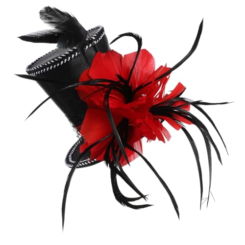 Ipetboom Hut Haarreif mit Roter für Damen Elegantes Accessoire für Halloween Kostümpartys Besondere Anlässe Vielseitig Einsetzbar Langlebig von Ipetboom