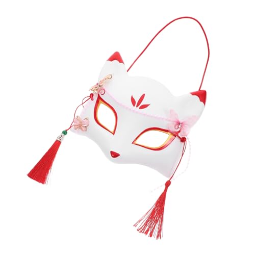 Ipetboom Japanische Fuchsmaske Halbgesichts Party Maske aus Langlebigem Modisches Design für Damen und Herren für Halloween Karneval und Festival Dekoration Ipetboom Japanische Fuchsmaske Halbgesichts Party Maske aus Langlebigem Modisches Design für Damen und Herren für Halloween Karneval und Festival Dekoration von Ipetboom