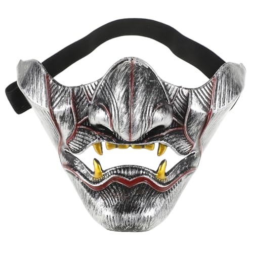 Ipetboom Japanische Samurai Maske Geistermaske Halloween Gesicht Unheimlich Gruseliges Gesichtsmonster Böses Cartoon Skelett Coco Dämon Party Masken Maskerade Gruselige von Ipetboom
