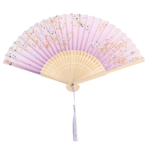 Ipetboom Japanischer Stil Faltfächer Vintage Handfächer mit Blumenmuster Tragbar Handgefertigt für Tanz Party Hochzeit Dekoration Ipetboom Japanischer Stil Faltfächer Vintage Handfächer mit Blumenmuster Tragbar Handgefertigt für Tanz Party Hochzeit Dekoration von Ipetboom