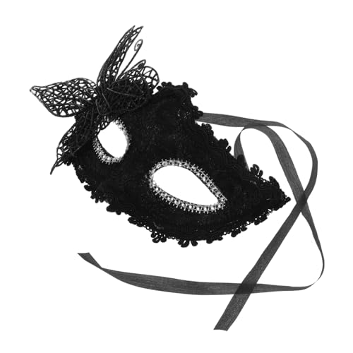 Ipetboom Karnevalsmaske Damen Halbmaske mit Schmetterlingsdekor Venezianische Augenmaske für Halloween Party Stilvolle Party Requisite Verleiht Jedem Outfit Gewisse Etwas von Ipetboom
