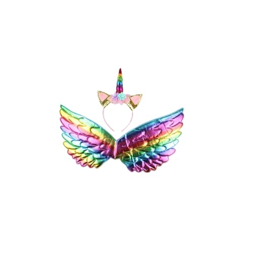 Ipetboom Kinderkostüm Regenbogen Flügel Tüllrock Einhorn Haarband Jahre Mädchen Verstellbare Cosplay Kostüm für Fasching Karneval Geburtstag und Party Ipetboom Kinderkostüm Regenbogen Flügel Tüllrock Einhorn Haarband Jahre Mädchen Verstellbare Cosplay Kostüm für Fasching Karneval Geburtstag und Party von Ipetboom