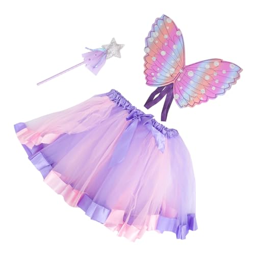 Ipetboom Kinderkostüm Set Teilig mit Flügeln Zauberstab und Schimmerndem Rock und Schmetterlingsflügel für Rollenspiele Cosplay Party und Tanz Vielseitiges Bühnenzubehör für Mädchen Ipetboom Kinderkostüm Set Teilig mit Flügeln Zauberstab und Schimmerndem Rock und Schmetterlingsflügel für Rollenspiele Cosplay Party und Tanz Vielseitiges Bühnenzubehör für Mädchen von Ipetboom