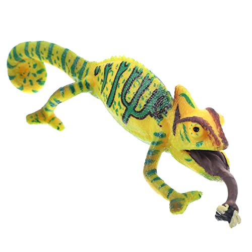 Ipetboom Kleine Chamäleon Figur aus PVC Detailreich Handbemalt Realistische Reptilien Statue als Schreibtisch Deko Langlebig und Ungiftig Geschenkidee für von Ipetboom