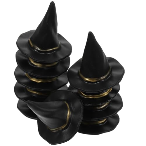 Ipetboom Kleine Hexenhüte – 48 Stück Mini-Hexenhut aus Filz, handgefertigte Weinflaschen-Dekoration für Halloween, Partygeschenke, DIY-Haar-Accessoires, Basteln, Tischdekoration, Modelle von Ipetboom