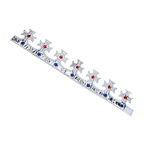 Ipetboom Königskrone Stirnband Silber mit Kunststoff Juwelen Party Kostüm Haarschmuck für Jungen Geburtstag Halloween Festveranstaltungen Ipetboom Königskrone Stirnband Silber mit Kunststoff Juwelen Party Kostüm Haarschmuck für Jungen Geburtstag Halloween Festveranstaltungen von Ipetboom