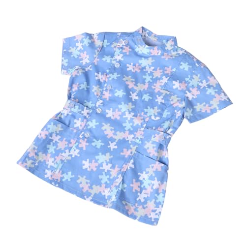 Ipetboom Krankenschwesteruniform Mit Blumenmuster Labor Weißes Tuch Kurzarmkleidung Für Krankenschwestern Mantel Für Die Apotheke Einheitliches Kostüm Himmelblau Polyester Baumwolle Ipetboom Krankenschwesteruniform Mit Blumenmuster Labor Weißes Tuch Kurzarmkleidung Für Krankenschwestern Mantel Für Die Apotheke Einheitliches Kostüm Himmelblau Polyester Baumwolle von Ipetboom