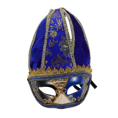 Ipetboom Kreative Halloween Halbgesichtsmaske Blau für Herren Karneval Kostüm Party Ball Fasching Maskenball Zubehör Ipetboom Kreative Halloween Halbgesichtsmaske Blau für Herren Karneval Kostüm Party Ball Fasching Maskenball Zubehör von Ipetboom