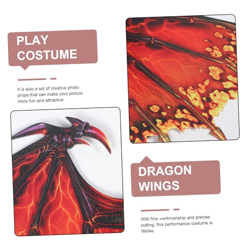 Ipetboom Kreative Rote Drachenflügel aus Vliesstoff für Erwachsene Leichtes Halloween Cosplay Kostüm Detailreiche Performance Requisite für Karneval Maskerade und Mottopartys Ipetboom Kreative Rote Drachenflügel aus Vliesstoff für Erwachsene Leichtes Halloween Cosplay Kostüm Detailreiche Performance Requisite für Karneval Maskerade und Mottopartys von Ipetboom