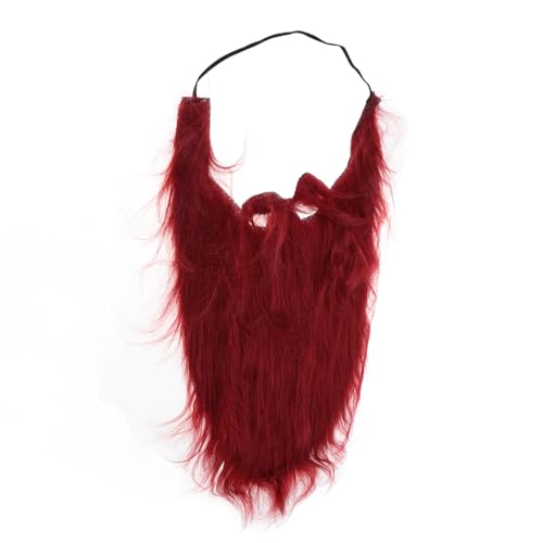 Ipetboom Künstlicher Bart Weihnachten Für Schnurrbärte Falsche Bärte Bart des Weihnachtsmannes Lang Halloween Kostüm Lustig Weiß Falsch Bart Realistischer Falscher Bart Zaubererbart Tuch von Ipetboom