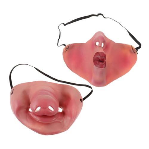 Ipetboom Lustige Halbgesichts Pigmaske Atmungsaktivem Witzige Schweinenasen für Erwachsene Vielseitig für Party Hochzeitsspiele Aprilscherz Karneval und Kostümspiel von Ipetboom