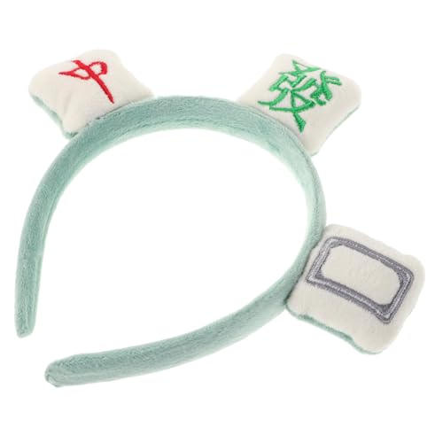 Ipetboom Lustiges Mahjong-Stirnband lustige geschenkideen party kopfschmuck Farbiger Haarreif Halloween-Stirnband Leichtes Kopfband Haarband niedliche Haaraccessoires Flanell Green von Ipetboom