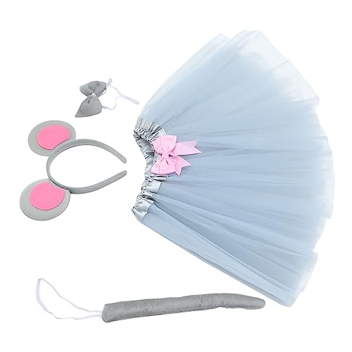 Ipetboom Mäuse Kostüm Set für Flauschigem Tüllrock Kopfband Fliege und Weiches Cosplay Outfit für Halloween Tierkostüm Partyzubehör Hautfreundlich und Angenehm Ipetboom Mäuse Kostüm Set für Flauschigem Tüllrock Kopfband Fliege und Weiches Cosplay Outfit für Halloween Tierkostüm Partyzubehör Hautfreundlich und Angenehm von Ipetboom