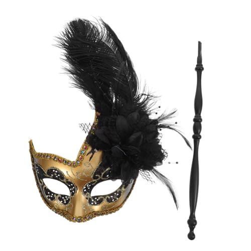 Ipetboom Maske Mit Stock Maskerade-maske Damen Rätsel Maskerade Mit Stock Gesicht Halloween-maske Karneval-halbmaske Cosplay-masken Maskerade Partydekorationen Schmücken Golden Plastik Ipetboom Maske Mit Stock Maskerade-maske Damen Rätsel Maskerade Mit Stock Gesicht Halloween-maske Karneval-halbmaske Cosplay-masken Maskerade Partydekorationen Schmücken Golden Plastik von Ipetboom