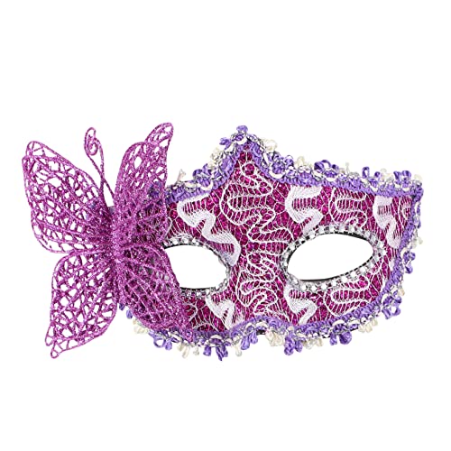 Ipetboom Maskerade Kugelmaske Für Frauen Violette Spitzenmaske Im Halbmaske Für Kostümpartys Karneval Bälle Elegantes Accessoire Für Cosplay Besondere Anlässe Ipetboom Maskerade Kugelmaske Für Frauen Violette Spitzenmaske Im Halbmaske Für Kostümpartys Karneval Bälle Elegantes Accessoire Für Cosplay Besondere Anlässe von Ipetboom