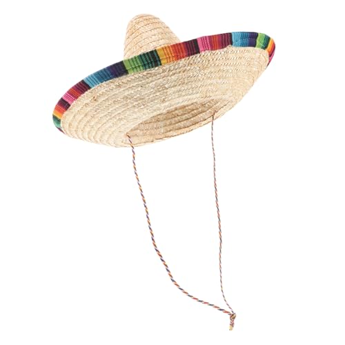 Ipetboom Mexikanischer Sombrero Hut Mit Buntem Trim Durchmesser Für Cinco De Mayo Und Mottopartys Einzigartiges Kostümzubehör Beige Ipetboom Mexikanischer Sombrero Hut Mit Buntem Trim Durchmesser Für Cinco De Mayo Und Mottopartys Einzigartiges Kostümzubehör Beige von Ipetboom