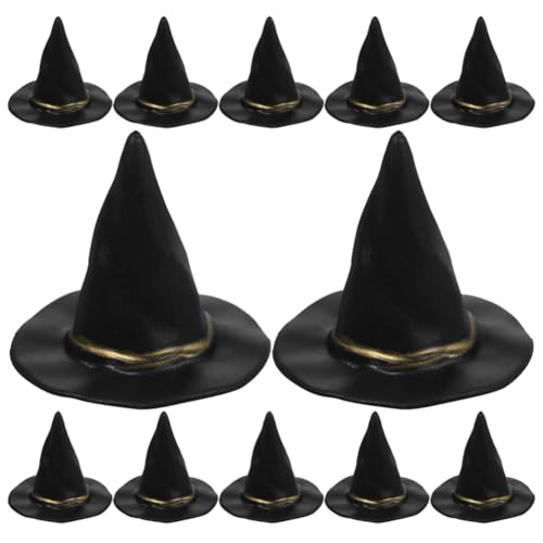 Ipetboom Mini-Hexenhut – 12 Stück kleine Hexenhüte, Premium-Halloween-Filz, Miniatur-Hexenkappen, dekoratives Puppenhaus, kleine Requisiten für Halloween-Party, Geburtstag, Feiern, Schwarz Ipetboom Mini-Hexenhut – 12 Stück kleine Hexenhüte, Premium-Halloween-Filz, Miniatur-Hexenkappen, dekoratives Puppenhaus, kleine Requisiten für Halloween-Party, Geburtstag, Feiern, Schwarz von Ipetboom