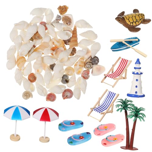 Ipetboom Miniatur Stranddekoration Teiliges für Puppenhaus Realistische Mikrolandschaft Vielseitige Deko für Aquarium und Spiel Robustes Kunststoff Material als von Ipetboom