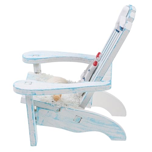 Ipetboom Miniatur Strandstuhl Dekoration Mediterraner Stil Miniaturmöbel Strand Mikrolandschaft Tischdeko Deko Strand Meer Puppenhaus Ornament Handyhalter von Ipetboom