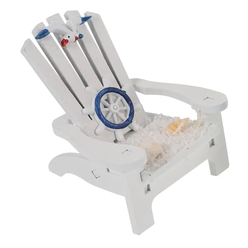Ipetboom Miniatur Strandstuhl aus Holz Dekorativer Mini Liegestuhl für Tisch und Garten Mediterrane Strand Dekoration im Meeresstil Geeignet für Party Kinderzimmer Entspannte Atmosphäre von Ipetboom