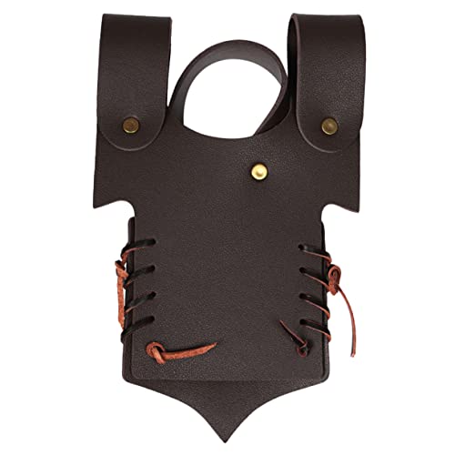 Ipetboom Mittelalterlicher Lederschwertfrosch Halter für Kostüme Verstellbarer Gürtel für Schwertfixierung Dunkelbraun für Halloween LARP und Bühnenaufführungen von Ipetboom