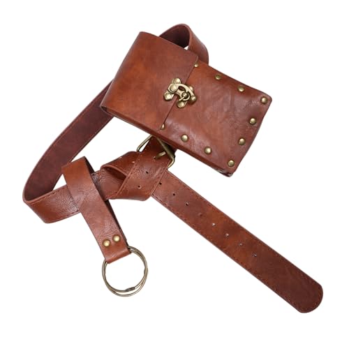Ipetboom Mittelalterlicher Renaissance Gürtel mit Geprägtem Schwerthalter und Tasche Verstellbar Robustes Cosplay Zubehör für Bühnenauftritte und Historische Kostüme Teiliges Ipetboom Mittelalterlicher Renaissance Gürtel mit Geprägtem Schwerthalter und Tasche Verstellbar Robustes Cosplay Zubehör für Bühnenauftritte und Historische Kostüme Teiliges von Ipetboom