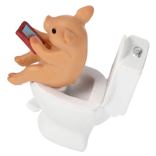 Ipetboom Niedliche Kleine Harz Schwein Figur Tragbares Ornament für Wohnzimmertisch Robustes Material Süße Deko für Auto und Pflanzen für Schweine von Ipetboom