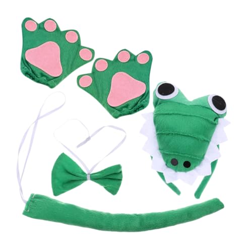 Ipetboom Niedliches Krokodil Kostüm Set mit Haarreif Fliege und Handschuhen Detailreiches Tiermotiv für Halloween Cosplay Mottopartys und Karneval Vielseitiges Accessoire für Fasching und Ipetboom Niedliches Krokodil Kostüm Set mit Haarreif Fliege und Handschuhen Detailreiches Tiermotiv für Halloween Cosplay Mottopartys und Karneval Vielseitiges Accessoire für Fasching und von Ipetboom