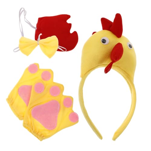 Ipetboom Niedliches Teiliges Küken Kostüm Set mit Stirnband Fliege und Handschuhen Leichtes Flauschiges Tierkostüm für Party Halloween und Bühnenauftritte Ipetboom Niedliches Teiliges Küken Kostüm Set mit Stirnband Fliege und Handschuhen Leichtes Flauschiges Tierkostüm für Party Halloween und Bühnenauftritte von Ipetboom